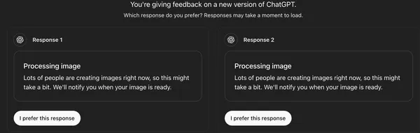 ChatGPT Image latency
