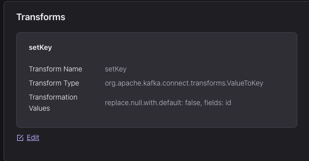 SMT function to set vehicle `id` field as topic’s Key